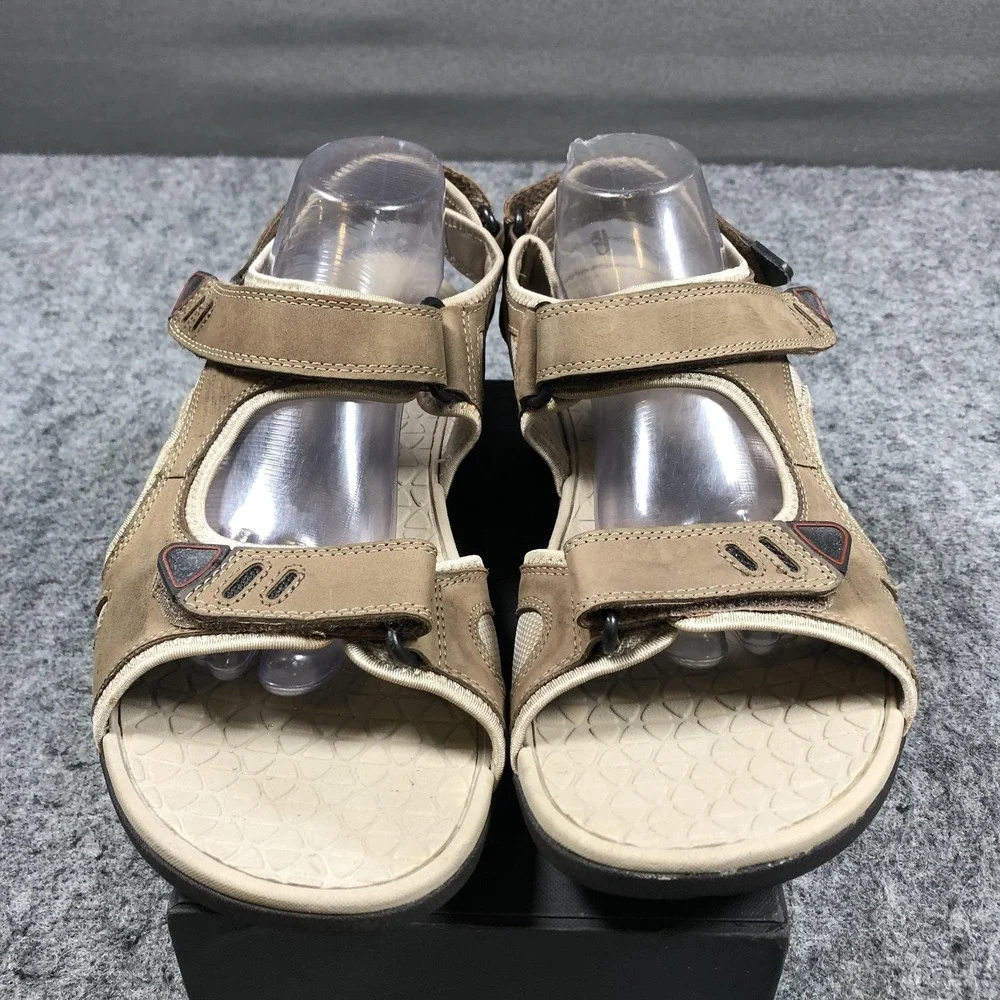 Clarks WaveWalk Sandals Mens 12 Tan Suede Adjustable Sport Water Friendly